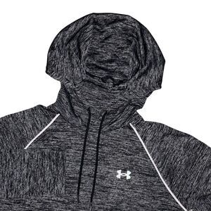 Under Armour Hoodie Women Medium UA Tech Velocity Lightweight Gym Training Black